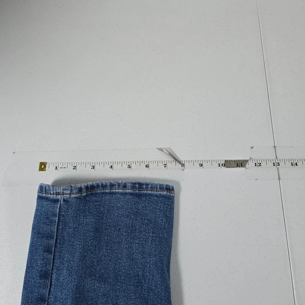 Levis Ribcage Straight Ankle Jeans Womens 25 Blue Denim High Rise Button Fly